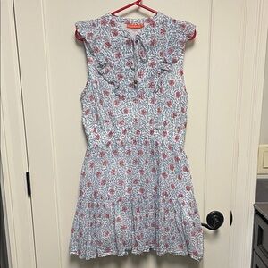 Oliphant Tie Neck Ruffle Sleeve Dress